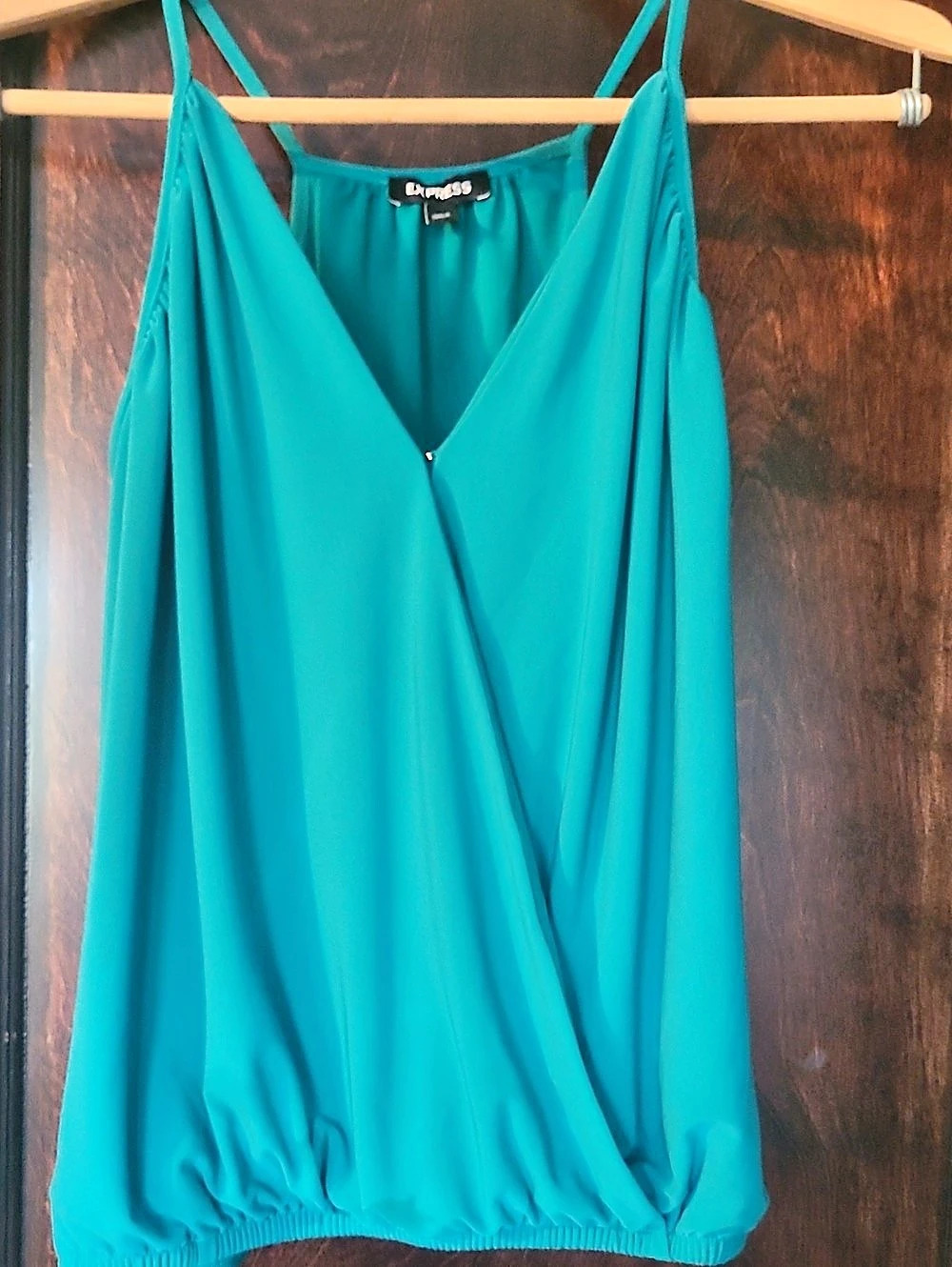 Express Surplice Camisole in Blue Size Medium Like New